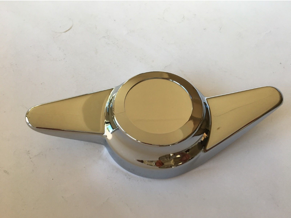 Chrome Alloy Cragar SS Wheel 2 Bar Spinner Cap + Adaptor Plates (Set of 2)