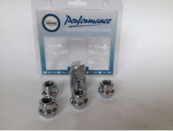 Chrome Open-End Lock Nut Set 7/16" UNF Thread x 22mm Height