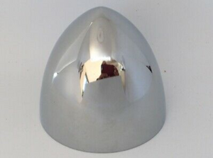 Chrome Steel Bullet Centre Cap 75mm Diam.