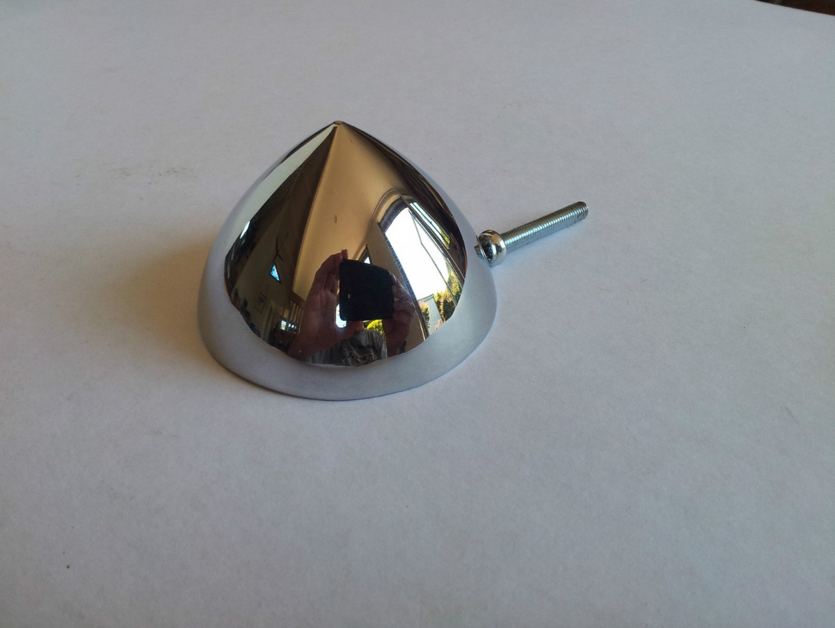 Chrome Steel Bullet Centre Cap 63mm Diam. – Lugnut King