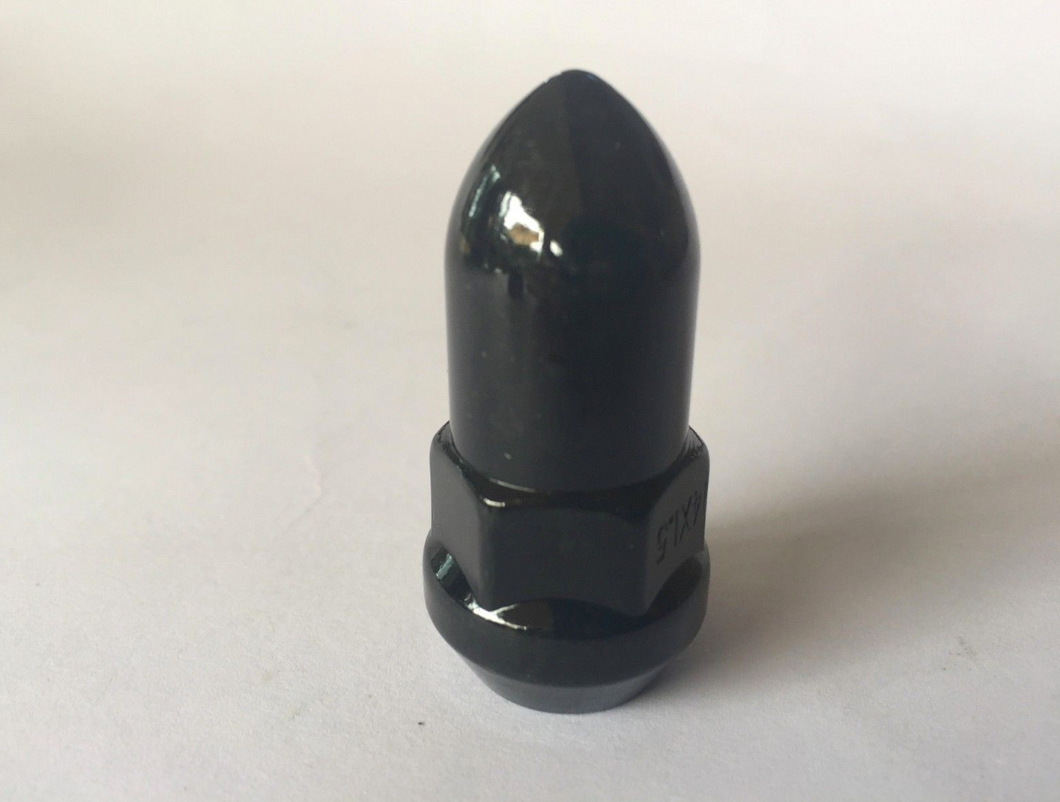 Bullet Black Wheel Nut 14mm x 1.5 Thread x 48mm Height