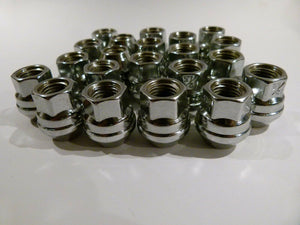 Chrome Open-End Wheel Nut 1/2" UNF Thread x 25mm Height