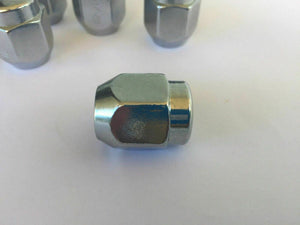 Chrome Wheel Nuts 1/2" UNF Thread x 27mm Height