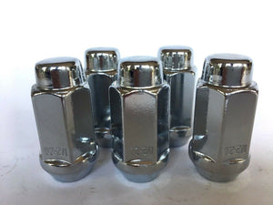 Chrome Wheel Nut 1/2" UNF Thread x 48mm Height End of Line 8 left