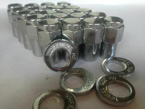 Chrome Mag Wheel Nut 1/2" UNF Thread x 21mm Shank Length