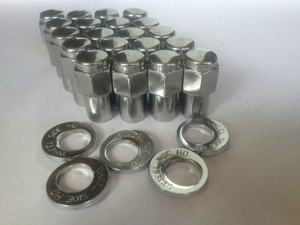 Chrome Mag Wheel Nut 1/2" UNF Thread x 21mm Shank Length