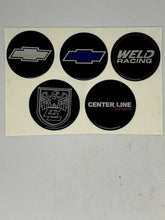 Load image into Gallery viewer, 4 APPLIANCE WIRE WHEELS 3 BAR SPINNERS CENTRE CAPS W /APPLIANCE LOGO