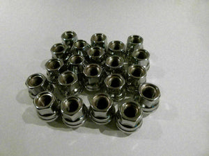 Chrome Open-End Wheel Nut 12 mm x 1.25 Thread x 25mm Height